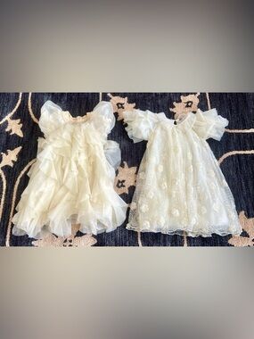 2 Dolly Ave Nina Nora Girls Formal / Flower Girl Dress Ivory Size 6